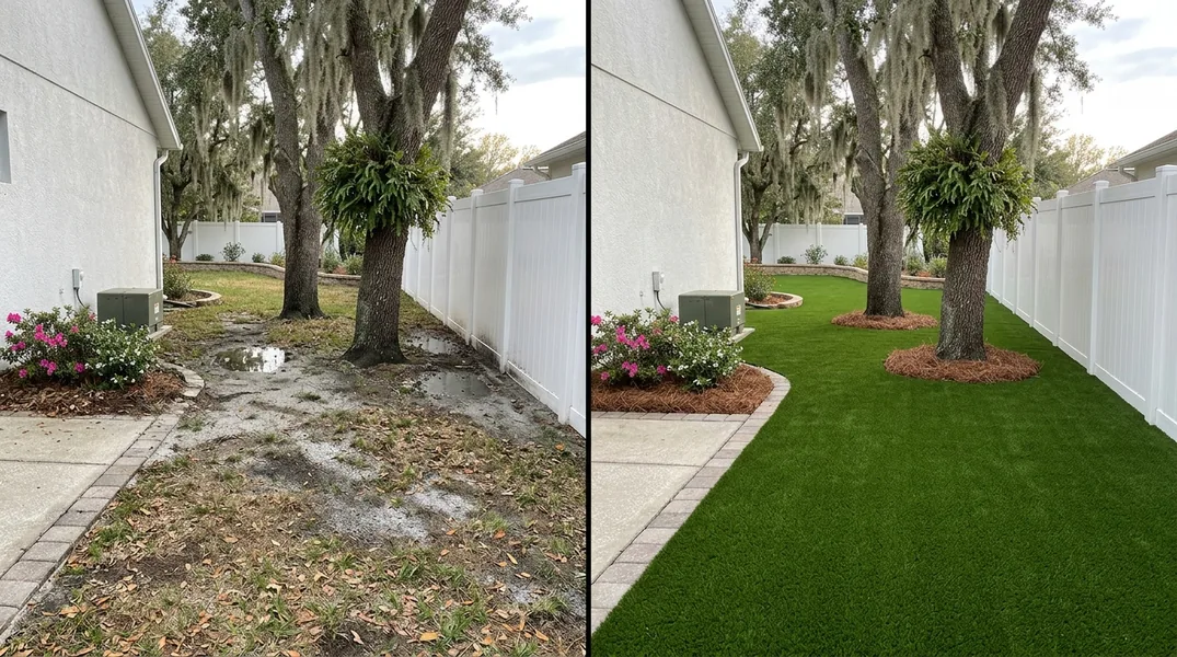Result artificial grass installation in Lakeland - Lakeland Turf Installation