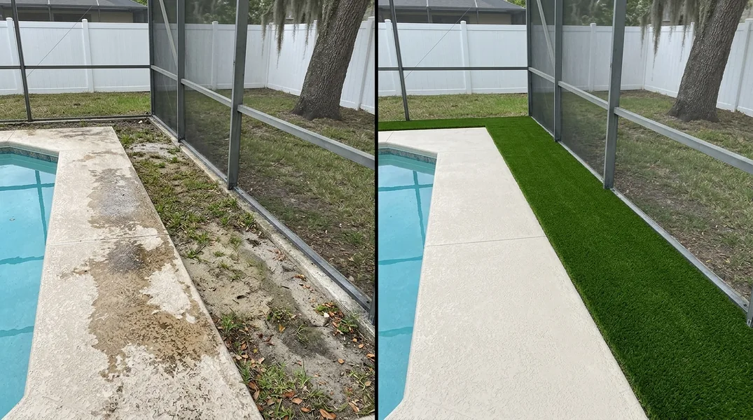 Result artificial grass installation in Lakeland - Lakeland Turf Installation